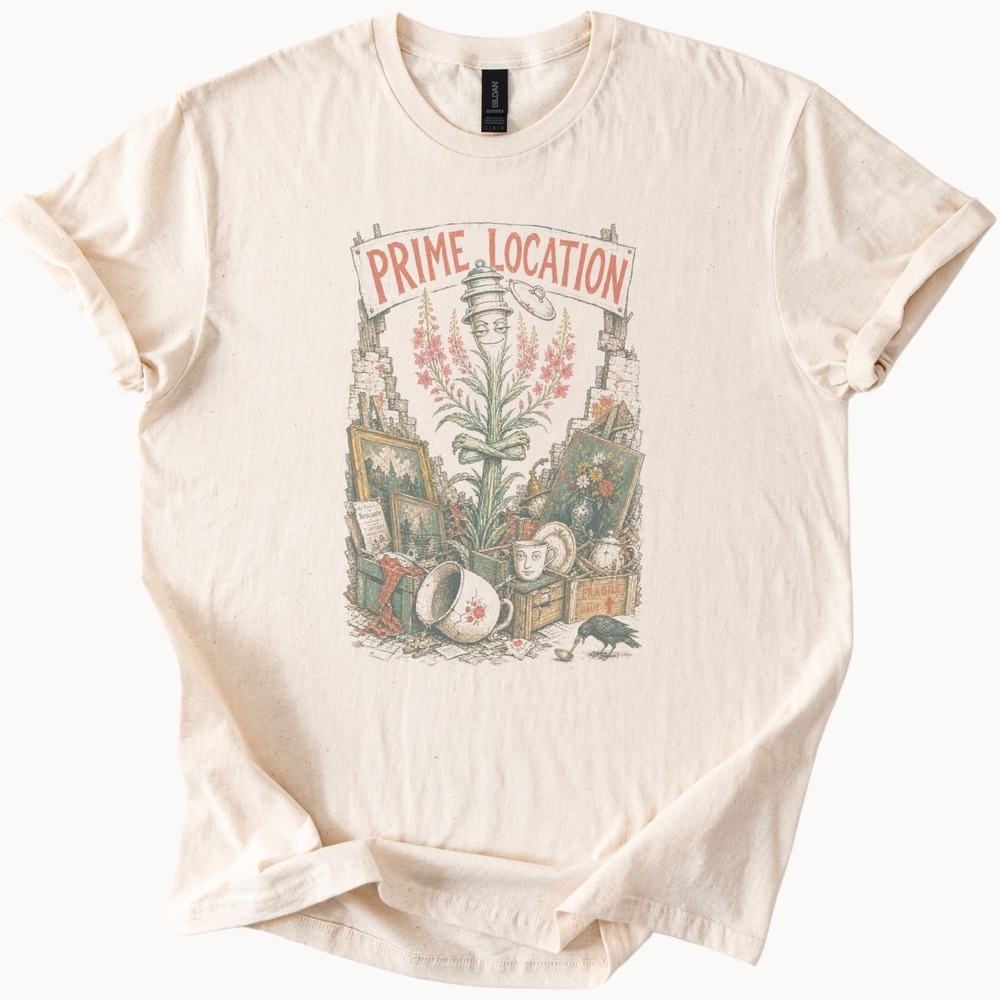 Quirky Garden Art French Vintage Style Shirt